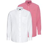 Luis Steindl Doppelpack Hemden Rot/Weiß (Größe: XL) XL rot