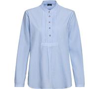 Luis Steindl Gestreifte Schlupfbluse mit Biesen Blau/Weiß 38