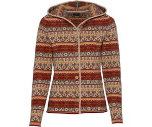 Luis Steindl Jacquard-Strickjacke mit Kapuze Sand/Herbstfarben (Größe: 34) 34 bunt