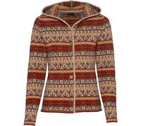 Luis Steindl Jacquard-Strickjacke mit Kapuze Sand/Herbstfarben (Größe: 38) 38 bunt
