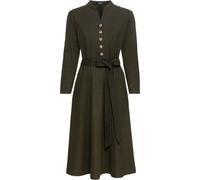 Luis Steindl Jerseykleid mit Knopfleiste Oliv (Größe: 42) 42 grün