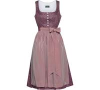 Luis Steindl Midi Dirndl mit Ornamenten Beere/Altrosé (Größe: 44) 44 rot