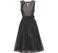 Luis Steindl Midi Jacquard-Dirndl mit Taftschürze Braun (Größe: 42) 42 braun