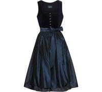 Luis Steindl Midi Samt-Dirndl mit Jacquard-Rock Marine (Größe: 36) 36 blau