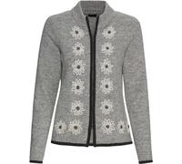 Luis Steindl Strickjacke mit Edelweiß Grau Melange 40