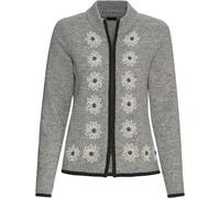 Luis Steindl Strickjacke mit Edelweiß Grau Melange (Größe: 48)
