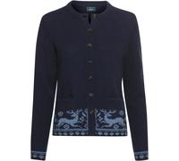 Luis Steindl Strickjacke mit Jacquard-Muster Dunkelblau (Größe: 48) 48 blau
