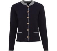 Luis Steindl Strickjacke mit Kellerfalte Navy/Grau (Größe: 46) 46 blau