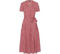 Luis Steindl Vichykaro-Leinenkleid Rot (Größe: 48) 48 rot