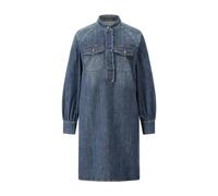 Luisa Cerano - Denim-Kleid mit Rüschendetail - Größe 40 - blau