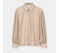 Luisa Cerano - Hemdbluse mit Glitzersteinen - Größe 42 - cognacbraun
