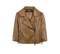 LUISA CERANO Lederjacke grün | 42