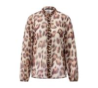 Luisa Cerano - Seidenbluse mit Animalprint - Größe 36 - braun