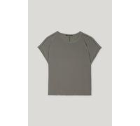 Luisa Cerano Shirt aus Material-Mix in Dunkelgrün, Größe 40