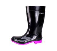 Gummistiefel BOCKSTIEGEL "Luisa", Damen, Gr. 39, schwarz (schwarz pink), Obermaterial: 100% PVC PVC., Schuhe Gummistiefel (20564724-39) schwarz pink