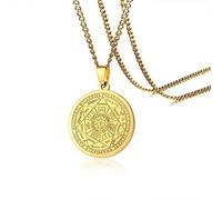 LuisFranklin Halskette Necklace Herren Damen Ketten Anhänger Schmuck Sieben Erzengel Siegel Talisman Engel Schmuck Gold