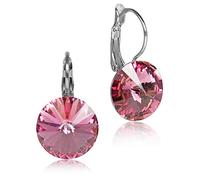 LUISIA Ohrringe Rivoli mit Kristallen von Swarovski - 12 mm - Strass Ohrhänger in vielen verschiedenen Farben