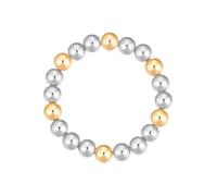 Lulu & Jane Damen Armband Kugelarmband Metall-Legierung gelbgold | Gelbgold-Optik, Kugelarmband, flexibel, ohne Verschluss