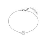 Lulu & Jane Damen Armband Messing | rhodiniert, Ankerarmband, Zirkonia, weiß, Lebensbaum, Karabinerverschluss