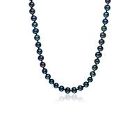 Lulu & Jane - Perlen-Kette Messing Süßwasser-Zuchtperle in Silber Ketten Damen