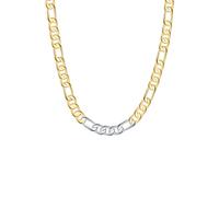 Lulu & Jane Damen Kette aus Messing Silber-Optik/gelbvergoldet 14 Karat Modeschmuckhalskette