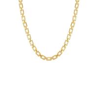 Lulu & Jane Damen Kette aus Metall gelbvergoldet - Gliederkette/Modeschmuckkette