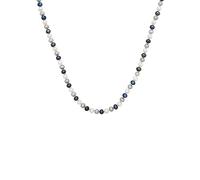 Lulu & Jane Perlen-Kette Messing Süßwasser-Zuchtperle in Silber 42,0 cm Basiskette + 5,0 Verlängerung Damen