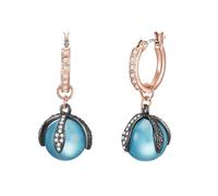 Lulu & Jane Creolen Metall-Legierung verziert mit Kristallen von Swarovski ® in Roségold 33,7 mm Damen