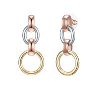 Lulu & Jane Ohrhänger Metall-Legierung in Silber/Gelbgold/Roségold 42,4 mm Damen
