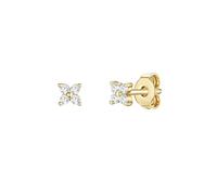 Lulu & Jane Ohrstecker aus Messing in Gelbgold mit Zirkonia 4,8 mm Damen