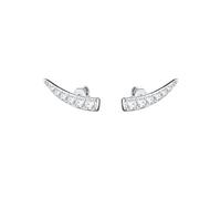 Lulu & Jane Ohrstecker Messing verziert mit Kristallen von Swarovski® in Silber 14,4 mm Damen