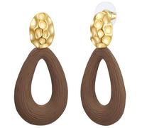 Lulu & Jane Ohrhänger aus Metall in Gelbgold 53,2 mm Damen