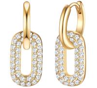 Lulu & Jane Ohrhänger aus Metall in Gelbgold mit verziert Kristallen von Swarovski® 24,1 mm Damen
