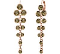 Lulu & Jane Ohrhänger aus Metall-Legierung in Roségold mit Glas 77,3 mm Damen
