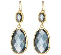 Lulu & Jane Ohrhänger Messing Naturstein in Gelbgold 60,0 mm Damen