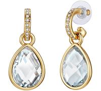 Lulu & Jane Ohrhänger Metall-Legierung verziert mit Kristallen von Swarovski® in Gelbgold 36,8 mm Damen