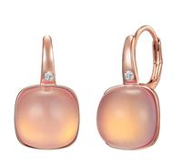 Lulu & Jane Ohrhänger Metall-Legierung verziert mit Kristallen von Swarovski® in Roségold 23,5 mm Damen