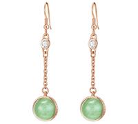 Lulu & Jane Ohrhänger Metall-Legierung verziert mit Kristallen von Swarovski ® in Roségold 64,0 mm Damen
