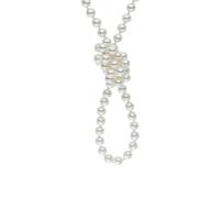 Lulu & Jane Perlen-Kette Muschelkernperle in Weiß 120,0 cm Damen