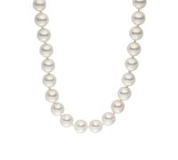 Lulu & Jane Damen Perlenhalskette rund Muschelkernperle 12 mm weiß Perlenkette