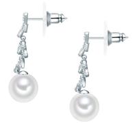 Paar Ohrstecker LULU & JANE "Set: AV144", silber, weiß, Ohrringe, Damen, 31,1,mit Zirkonia, Messing, mit Zirkonia (59746242-0) silber, weiß