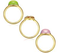 Lulu & Jane Schmuckset Metall-Legierung verziert mit Kristallen von Swarovski® in Gelbgold 54 Damen