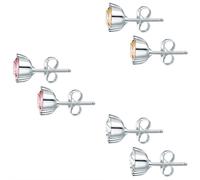 Lulu & Jane Schmuckset Metall-Legierung verziert mit Kristallen von Swarovski® in Silber 6,9 mm Damen