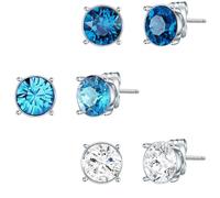 Lulu & Jane Schmuckset Metall-Legierung verziert mit Kristallen von Swarovski® in Silber 7,3 mm Damen