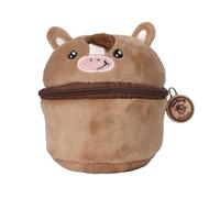 Lulubug Schmuckkästchen Klein Plüsch - 'Pferd Nelly' | Reißverschluss & Karabinerhaken zum Befestigen an Taschen | Ideal für Reisen | 10x12x10cm | Flauschige Schmuckbox Mädchen, Jungen, Kinder