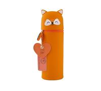 Lulubug Silikon Federmäppchen - Fuchs | Federtasche aus weichem Silikon für Stifte | Federmappe und Stiftehalter | Mäppchen Tiere, Schlampermäppchen