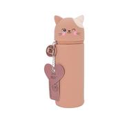 Lulubug Silikon Federmäppchen Katze | Federtasche aus weichem Silikon für Stifte | Federmappe und Stiftehalter | Mäppchen Tiere, Schlampermäppchen