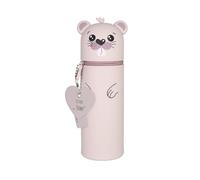 Lulubug Silikon Federmäppchen Lucky Animals - Biber Toby | Federtasche aus weichem Silikon für Stifte | Federmappe und Stiftehalter | Mäppchen Tiere, Schlampermäppchen