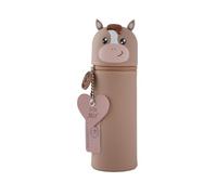 Lulubug Silikon Federmäppchen - Pferd Nelly | Federtasche aus weichem Silikon für Stifte | Federmappe und Stiftehalter | Mäppchen Tiere, Schlampermäppchen