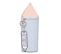 Lulubug Silikon Federmäppchen - Stiftform Hellblau | Federtasche aus weichem Silikon für Stifte | Federmappe und Stiftehalter | Mäppchen Tiere, Schlampermäppchen